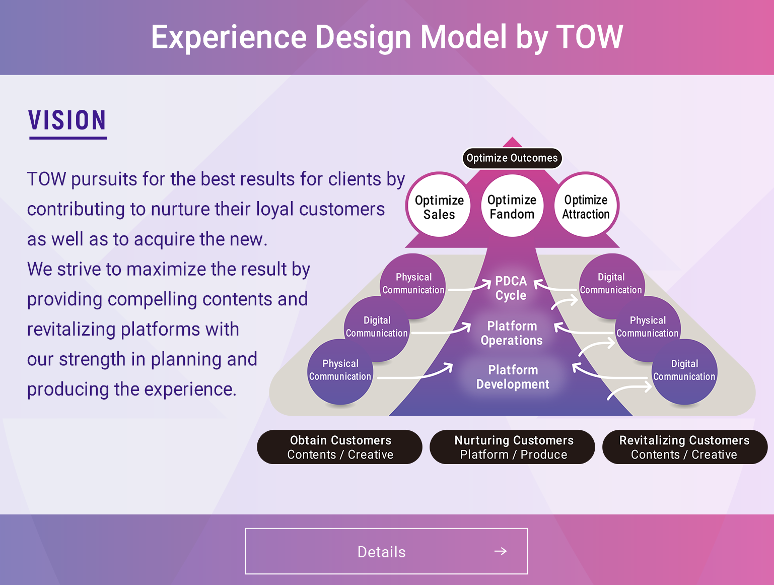 Experience Design Model by TOW
